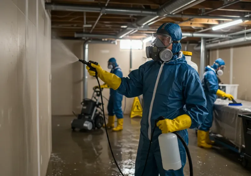 Basement Sanitization and Antimicrobial Treatment process in Warren County, NC