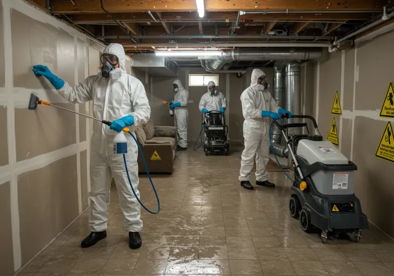 Basement Moisture Removal and Structural Drying process in Warren County, NC